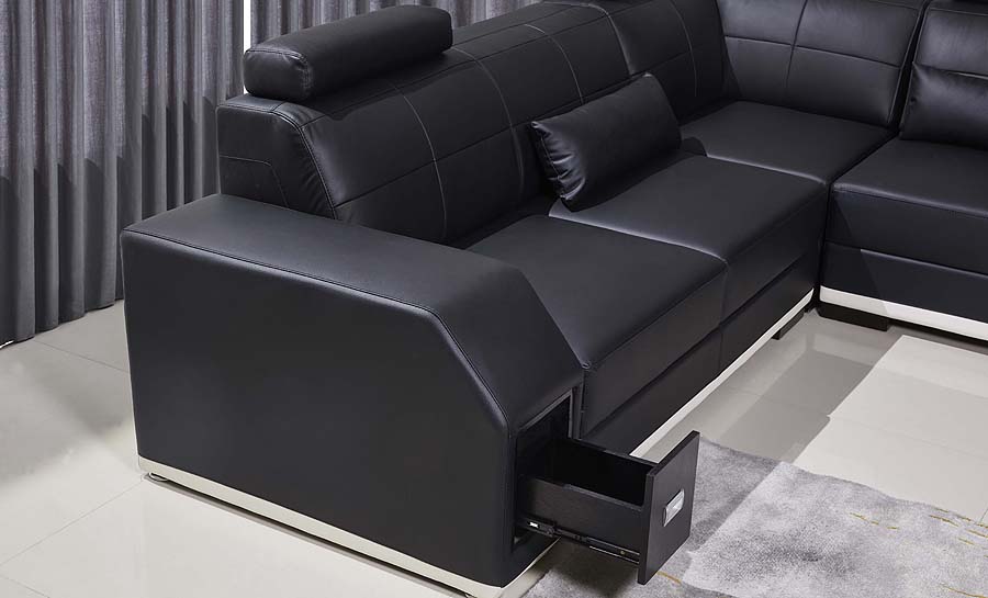 Emma - L- Leather Sofa Lounge Set